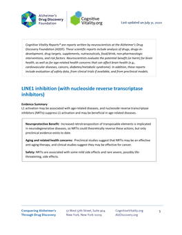 LINE1 Inhibition (With Nucleoside Reverse Transcriptase Inhibitors)