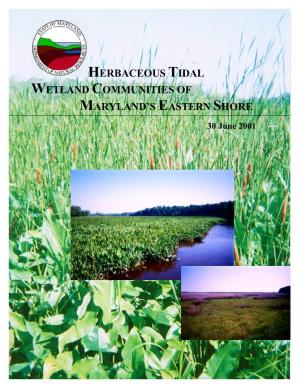 Herbaceous Tidal Wetland Communities of Maryland's