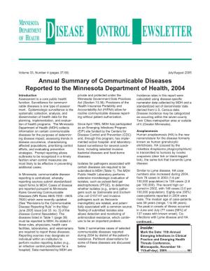 Disease Control Newsletter, July/August 2005