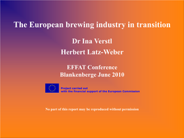 The European Brewing Industry in Transition