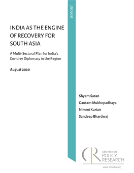 India As the Engine of Recovery for South Asia | 5