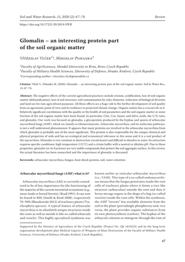 Glomalin – an Interesting Protein Part of the Soil Organic Matter