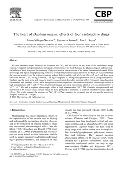 The Heart of Daphnia Magna: Effects of Four Cardioactive Drugs