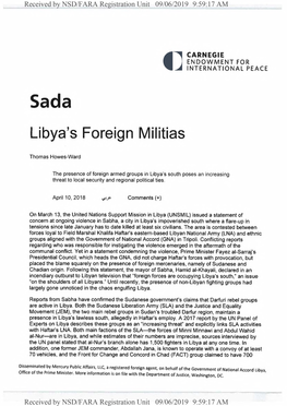 Libya's Foreign Militias