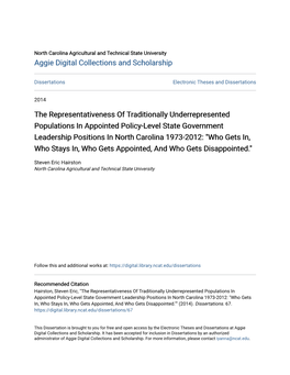 The Representativeness of Traditionally Underrepresented