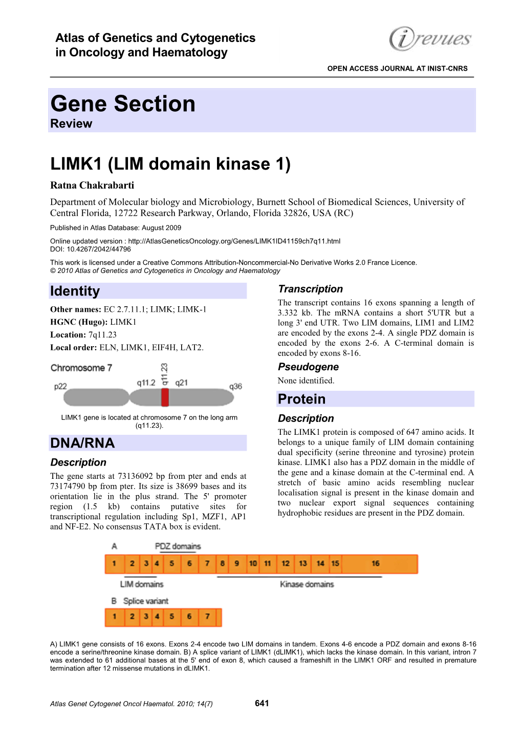 Gene Section Review