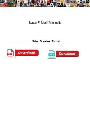 Byson Fi Modif Minimalis