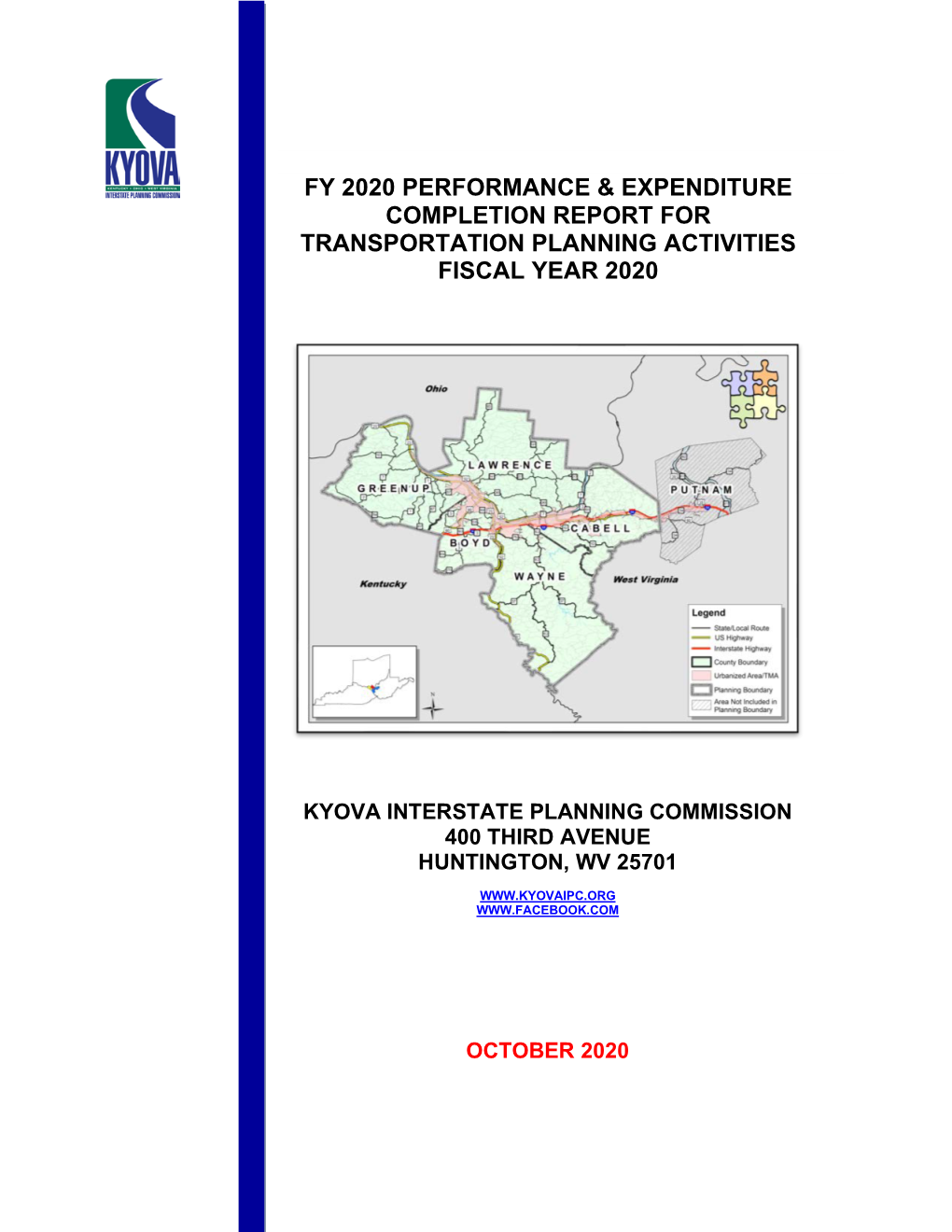 Fy 2020 Performance & Expenditure Completion Report for Transportation