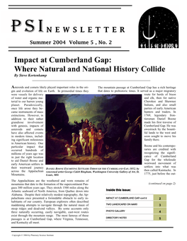 Impact at Cumberland Gap: Where Natural and National History Collide by Steve Kortenkamp