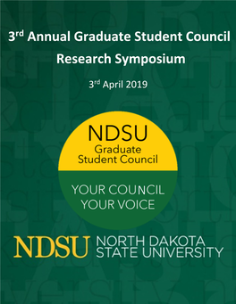 3Rd Annual Graduate Student Council Research Symposium