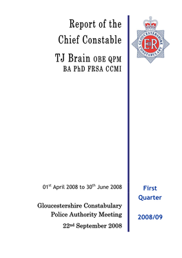 Report of Gloucestershire Constabulary