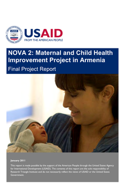 NOVA 2: Maternal and Child Health Improvement Project in Armenia Final Project Report