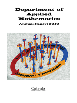 Department of Applied Mathematics Annual Report 2010