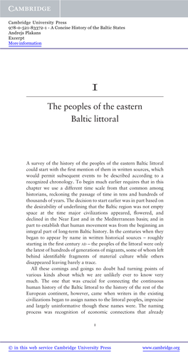 The Peoples of the Eastern Baltic Littoral