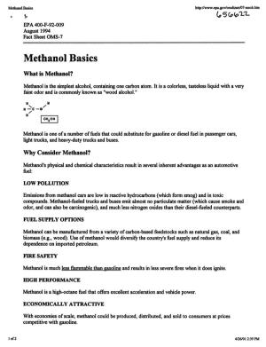 Methanol Basics