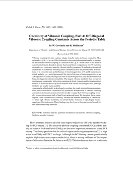 Off-Diagonal Vibronic Coupling Constants Across the Periodic Table