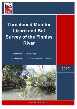Threatened Monitor Lizard and Bat Survey of the Finniss River
