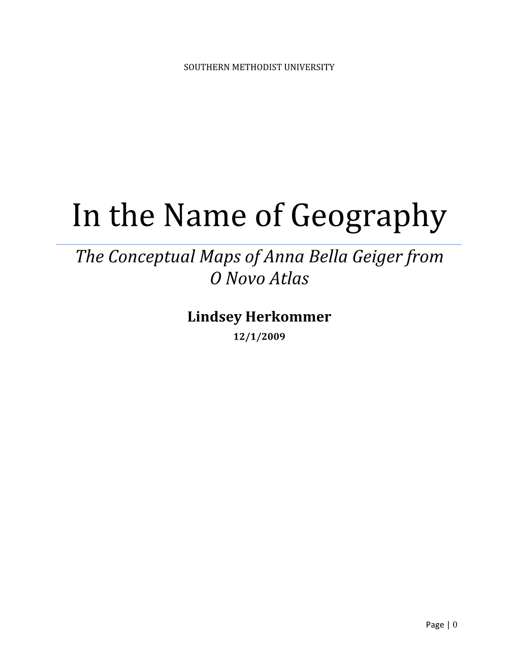 In the Name of Geography: the Conceptual Maps of Anna Bella