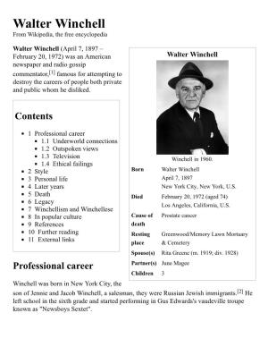 Walter Winchell from Wikipedia, the Free Encyclopedia