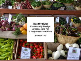 Healthy Rural Community Design: a Scorecard for Comprehensive Plans