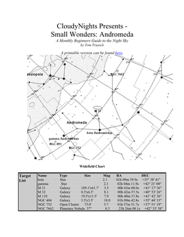 Andromeda a Monthly Beginners Guide to the Night Sky by Tom Trusock