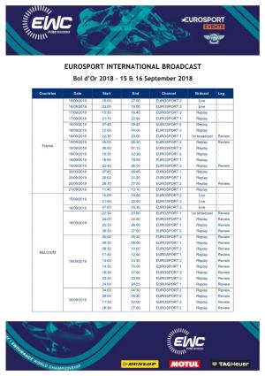 Eurosport International Broadcast