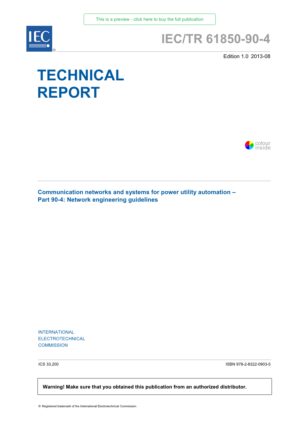 IEC/TR 61850-90-4 ® Edition 1.0 2013-08