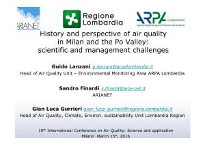 History and Perspective of Air Quality in Milan and the Po Valley: Scientific and Management Challenges
