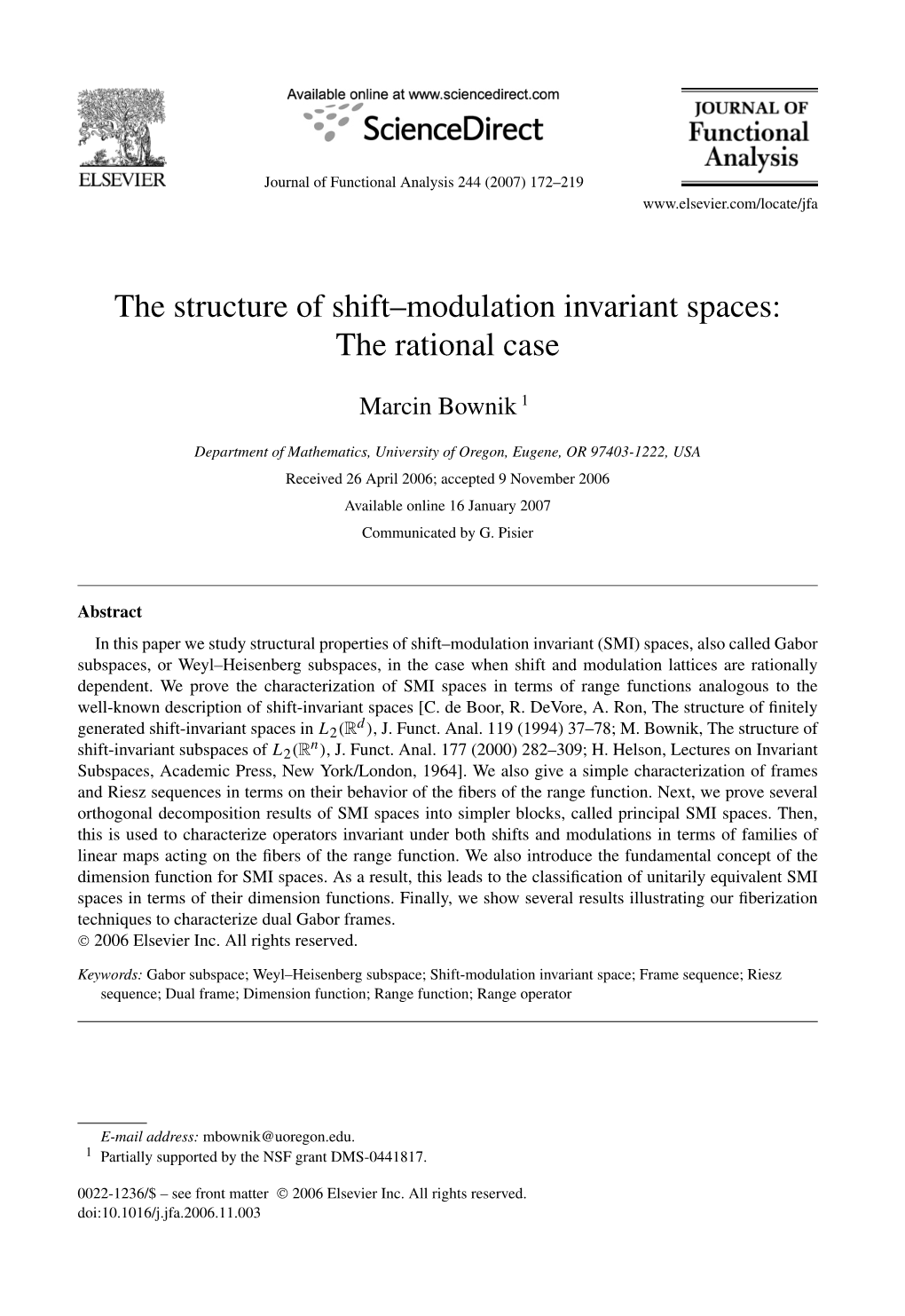 The Structure of Shift–Modulation Invariant Spaces: the Rational Case