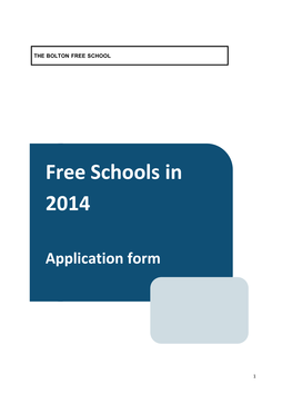 Free Schools in 2014