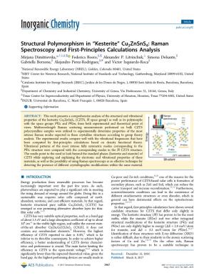 Structural Polymorphism in “Kesterite” Cu2znsns4