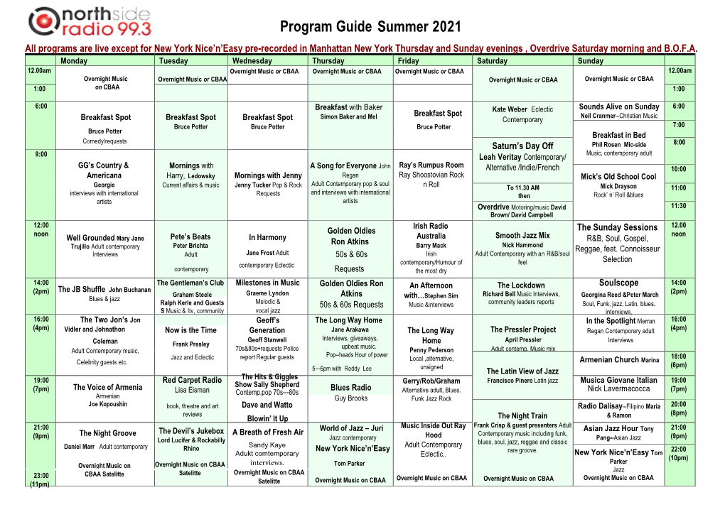 Program Guide Summer 2021