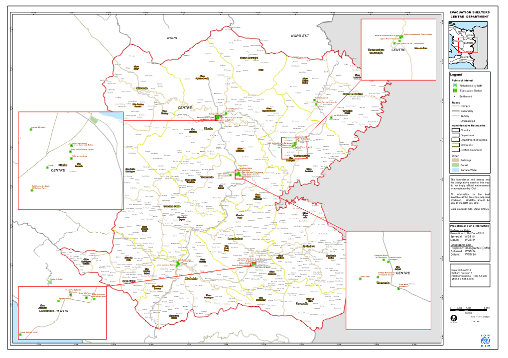 Evacuation Shelters Centre Department N ' 0 2 ° 9 1