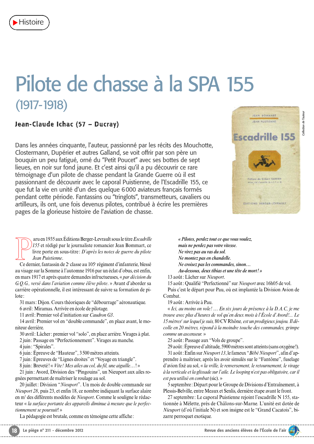 Pilote De Chasse À La SPA 155 (1917-1918)