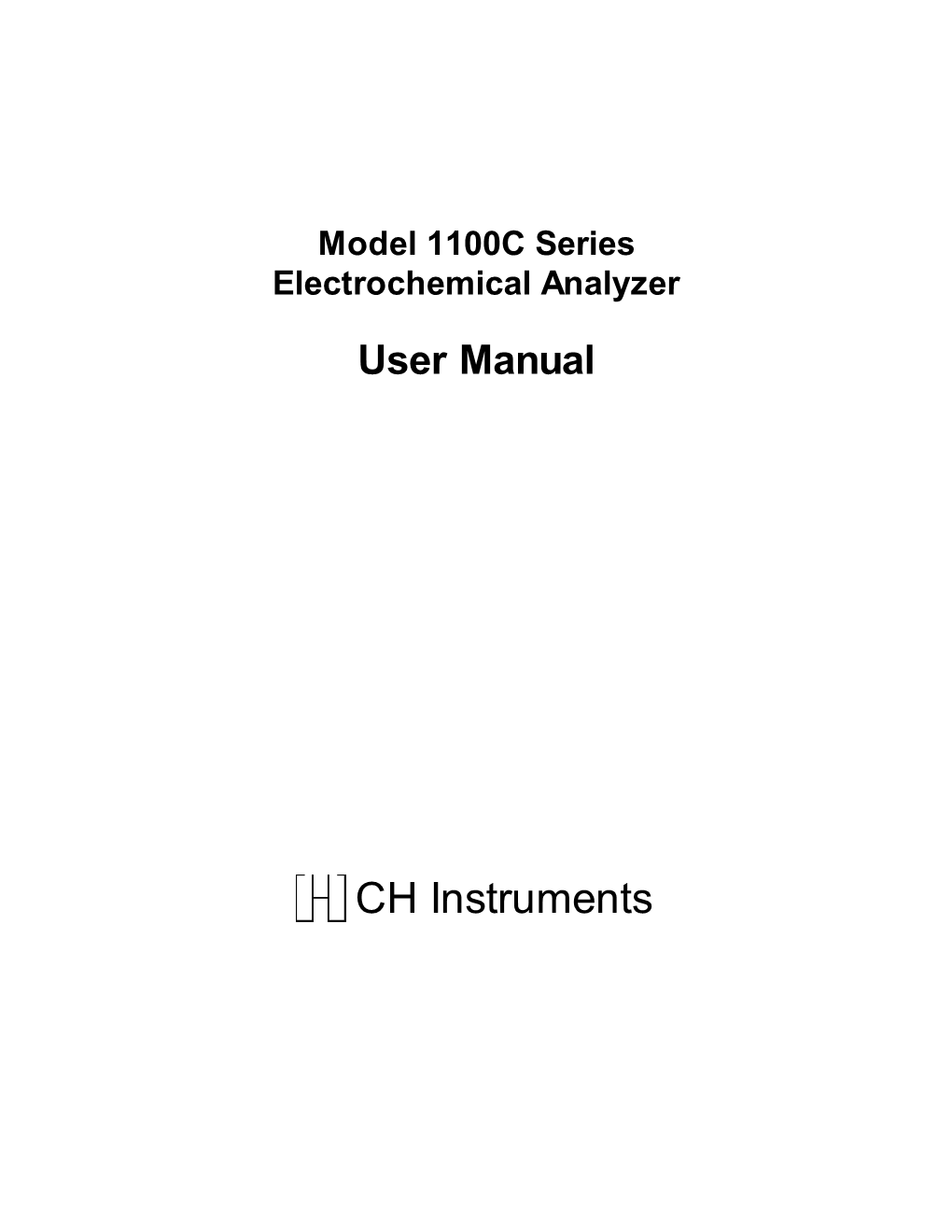 CH Instruments Model 1100C Series User Manual