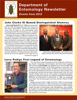 Department of Entomology Newsletter