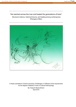 “He Reached Across the River and Healed the Generations of Hara”: Structural Violence, Historical Trauma, and Healing Among Contemporary Whanganui Māori