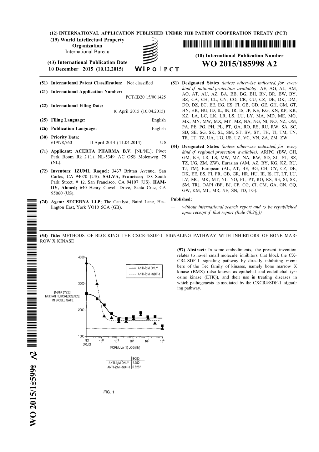 WO 2015/185998 A2 10 December 2015 (10.12.2015) P O P C T