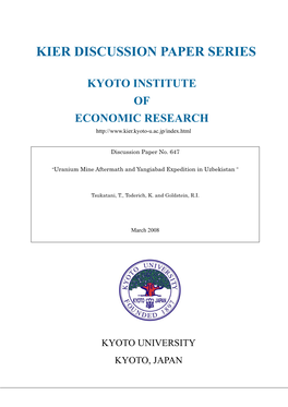 Kyoto Institute of Economic Research