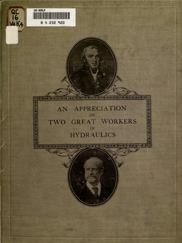 An Appreciation of Two Great Workers in Hydraulics Library