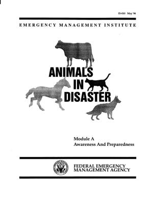 Animals in Disasters Course Is Based on Emergency Management, USA
