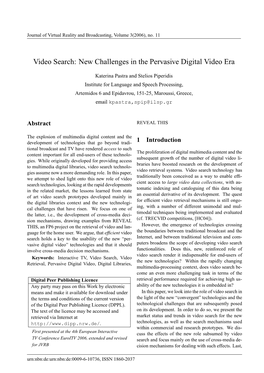 Video Search: New Challenges in the Pervasive Digital Video Era