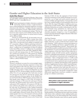 Gender and Higher Education in the Arab States André Elias Mazawi Emirates (UAE)