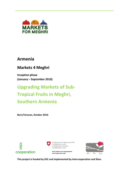Upgrading Markets of Sub- Tropical Fruits in Meghri, Southern Armenia