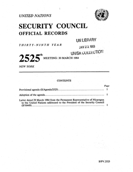 United Nations Security Council Official Records