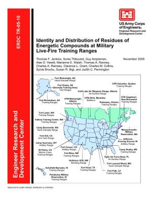 Engineer Research and Development Center Identity and Distribution of Residues of Energetic Compounds at Military ERDC TR-05-10 Live-Fire Training Ranges