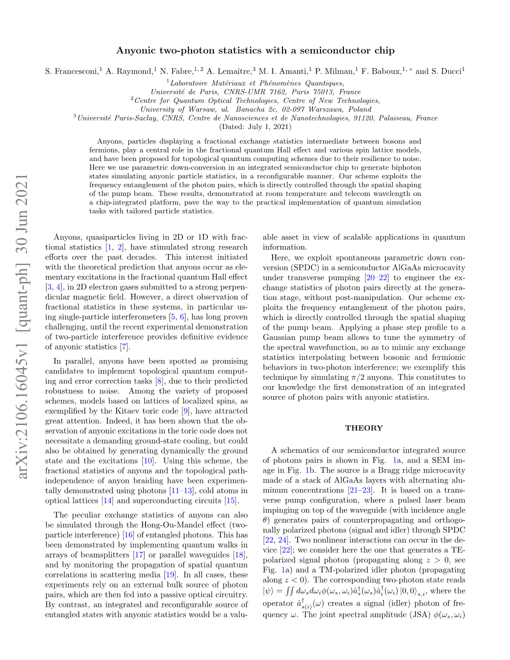 Arxiv:2106.16045V1 [Quant-Ph] 30 Jun 2021