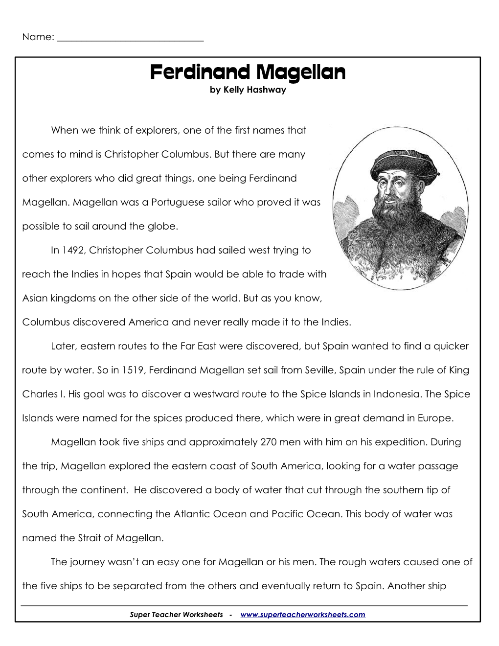 Ferdinand Magellan by Kelly Hashway