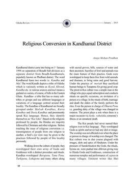 Religious Conversion in Kandhamal District