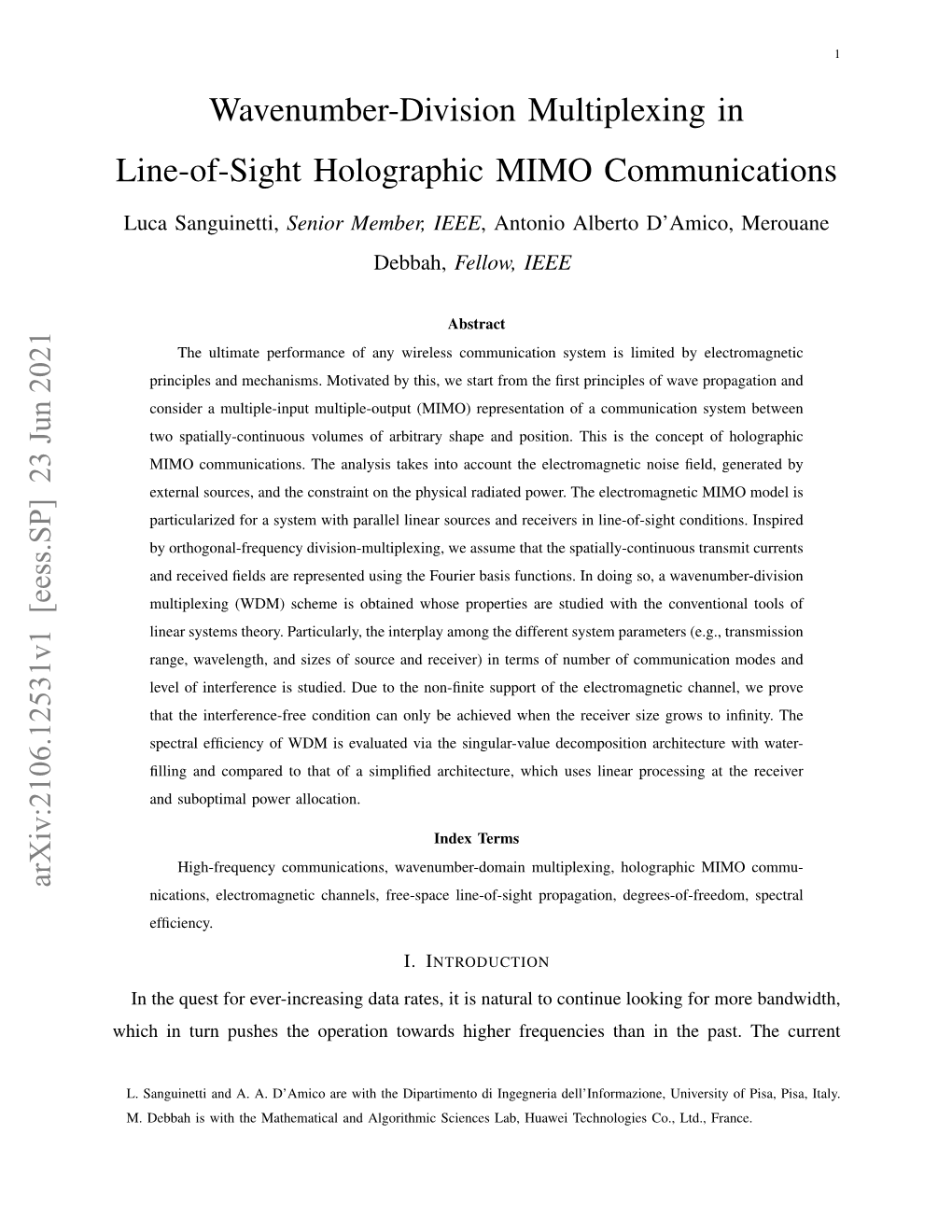 Wavenumber-Division Multiplexing in Line-Of-Sight Holographic MIMO Communications